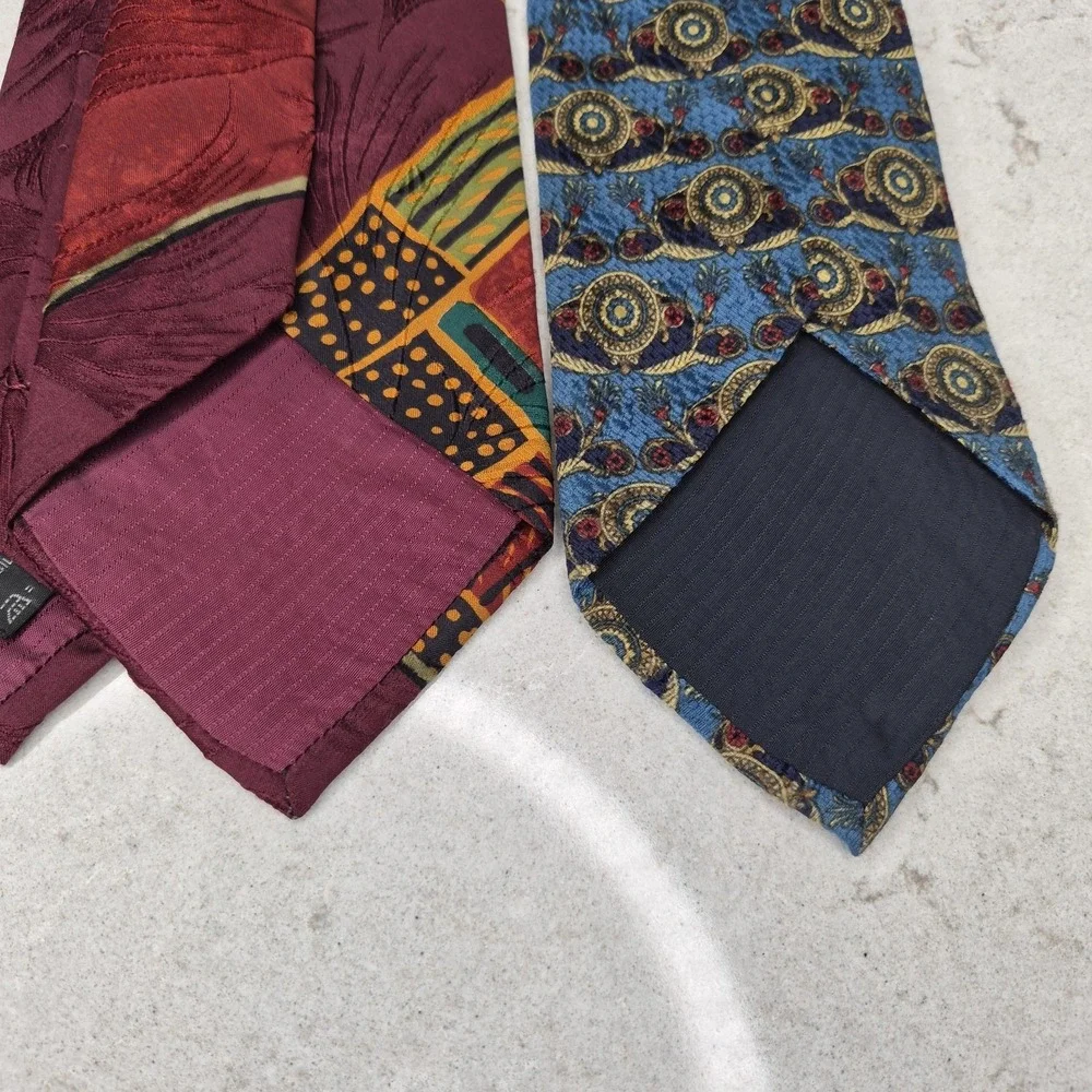 Vintage‎ Ermenegildo Zegna Silk Neckties Lot of 2 Men's Designer  Ties Italy